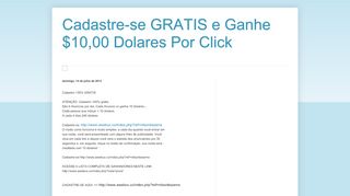 
                            3. Cadastre-se GRATIS e Ganhe $10,00 Dolares Por Click