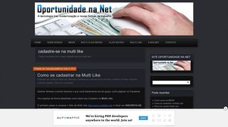 
                            4. cadastre-se na multi like | Oportunidade na net