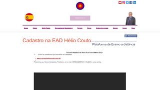 
                            6. Cadastre-se na Plataforma EAD - Helio Couto