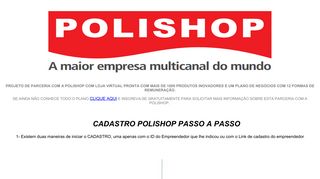 
                            10. Cadastro - Conheça o negócio Polishop, Clique Aqui!