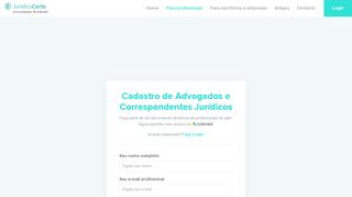 
                            4. Cadastro de Advogados e Correspondentes Jurídicos | Jurídico Certo