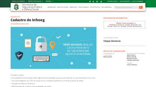 
                            9. Cadastro do Infoseg - Secretaria da Segurança Pública e Defesa Social