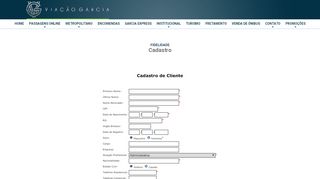 
                            4. Cadastro - Fidelidade - Viação Garcia Cadastro - Fidelidade