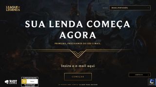 
                            4. Cadastro League of Legends | Brasil