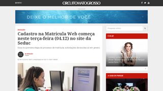 
                            12. Cadastro na Matrícula Web começa neste terça-feira (04.12) no site ...