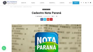 
                            12. Cadastro Nota Paraná Programa de estímulo à cidadania no Estado