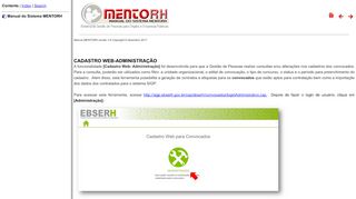
                            11. Cadastro Web- Administração - portal mentorh