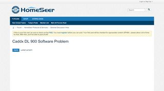 
                            10. Caddx DL 900 Software Problem - HomeSeer Message Board - HomeSeer ...
