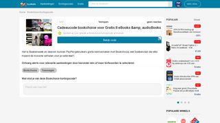 
                            9. Cadeaucode bookchoice voor Gratis 8 eBooks & audioBooks - Spydeals