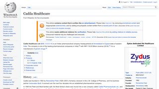 
                            12. Cadila Healthcare - Wikipedia