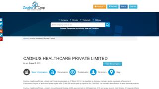 
                            5. CADMUS HEALTHCARE PRIVATE LIMITED - Company, directors and ...