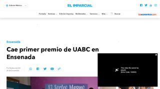 
                            7. Cae primer premio de UABC en Ensenada - Frontera.info