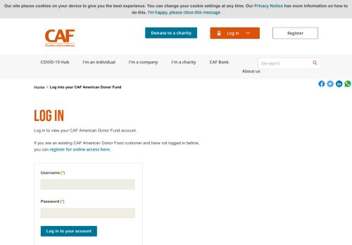 
                            13. CAF American Donor Fund Login and Access