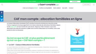 
                            7. CAF mon compte : allocation familliales en ligne - Expert-comptable.com