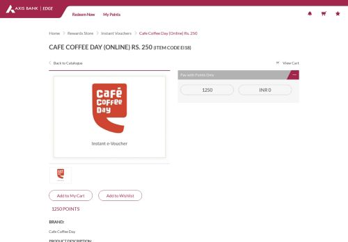 
                            12. Cafe Coffee Day (Online) Instant Gift Voucher ... - Axis eDGE Rewards