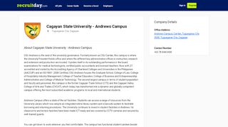 
                            9. Cagayan State University - Andrews Campus Jobs, Profile, Alerts ...