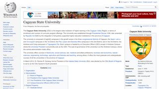 
                            10. Cagayan State University - Wikipedia