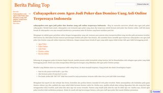 
                            11. Cahayapoker.com Agen Judi Poker dan Domino Uang Asli Online ...