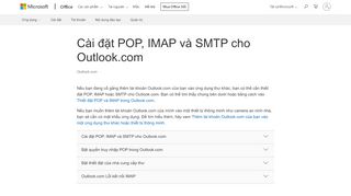 
                            4. Cài đặt POP, IMAP và SMTP cho Outlook.com - Outlook