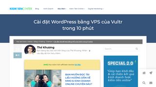 
                            13. Cài đặt Wordpress bằng VPS của Vultr trong 10 phút - Kiemtiencenter