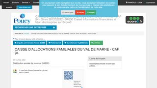 
                            4. CAISSE D'ALLOCATIONS FAMILIALES DU VAL DE MARNE - CAF 94 ...