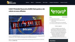 
                            4. CAIU! Pirâmide financeira AirBit Club quebra e dá calote em seus ...