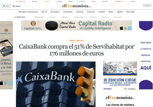 
                            12. CaixaBank compra el 51% de Servihabitat por 176 millones de euros ...