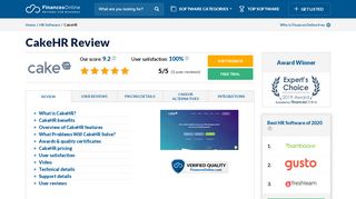 
                            8. CakeHR Reviews: Overview, Pricing and Features