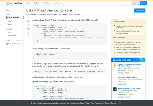 
                            6. CakePHP and User login function - Stack Overflow