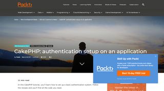 
                            9. CakePHP: authentication setup on an application | Packt Hub