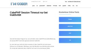 
                            13. cakephp - CakePHP Session Timeout nur bei Inaktivität