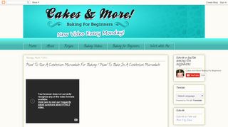 
                            2. Cakes & More: How To Use A Convection Microwave For Baking ...