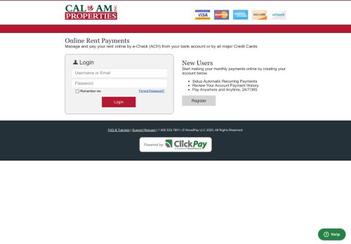 
                            8. Cal-Am Properties | Online Rent Payments - ClickPay