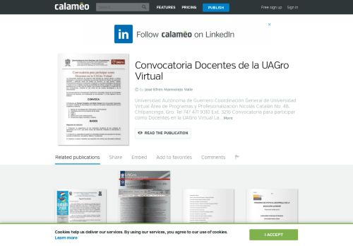 
                            7. Calaméo - Convocatoria Docentes de la UAGro Virtual