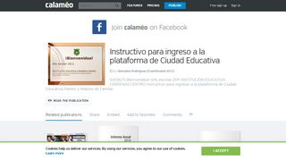 
                            6. Calaméo - Instructivo para ingreso a la plataforma de Ciudad Educativa