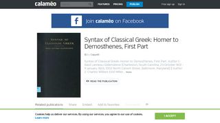 
                            9. Calaméo - Syntax of Classical Greek: Homer to Demosthenes, First Part