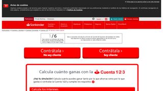 
                            6. Calculadora de la Cuenta 123 - Banco Santander