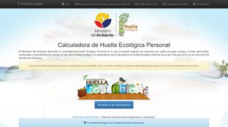 
                            2. Calculadora Personal - Huella Ecológica - Ministerio del Ambiente