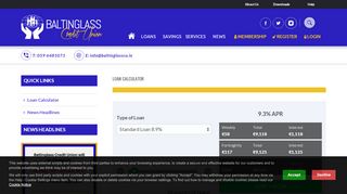 
                            3. Calculate Your Loan - Baltinglass Credit Union