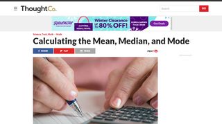 
                            12. Calculating the Mean, Median, and Mode - ThoughtCo