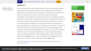 
                            9. Calculation of the freight revenues in Turkey-focused maritime ...