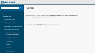 
                            5. Cálculos | Mais Jurídico