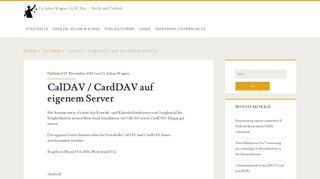 
                            2. CalDAV / CardDAV auf eigenem Server — julian-wagner.org