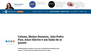
                            10. Calema, Matias Damásio, João Pedro Pais, Amor Electro e um balão ...