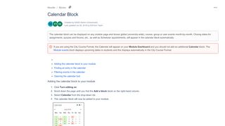 
                            7. Calendar Block - Moodle - Educational Technology Guidance