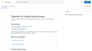
                            9. Calendar for mobile web browsers - Calendar Help - Google Support