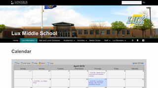 
                            11. Calendar – Lux Middle School