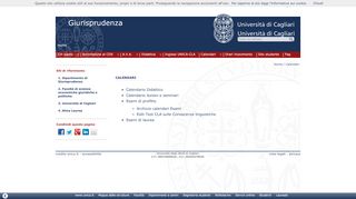 
                            5. Calendari - Giurisprudenza - Università di Cagliari - Corsi - UniCa