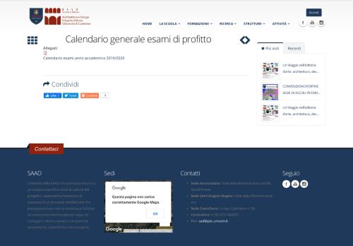 
                            12. Calendario generale esami di profitto | Scuola di ... - SAAD Unicam