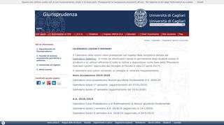 
                            13. Calendario lezioni e seminari - Giurisprudenza ... - Corsi - UniCa